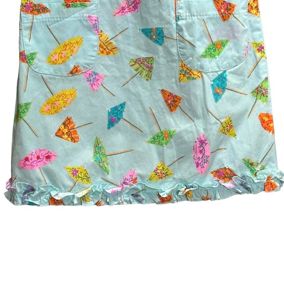 Plum Pudding Dress Youth Toddler Girls 4 Sleeveless Sundress Tropical Umbrella - Picture 3 of 9